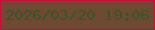 文字の大きさ：2、枠の色：bf1137、背景の色：704933、文字の色：35542a 無料ブログパーツのブログ時計