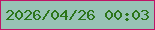 文字の大きさ：4、枠の色：bf1566、背景の色：98c3b5、文字の色：2c751a 無料ブログパーツのブログ時計