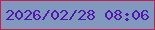 文字の大きさ：2、枠の色：bf234d、背景の色：8199be、文字の色：5118ab 無料ブログパーツのブログ時計