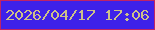 文字の大きさ：5、枠の色：bf2366、背景の色：3e21e9、文字の色：cdc189 無料ブログパーツのブログ時計
