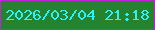 文字の大きさ：5、枠の色：bf23d4、背景の色：24832c、文字の色：2bf1fd 無料ブログパーツのブログ時計
