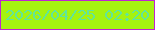 文字の大きさ：3、枠の色：bf24d0、背景の色：a5f30f、文字の色：61e59a 無料ブログパーツのブログ時計
