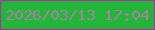 文字の大きさ：2、枠の色：bf25a9、背景の色：21b83a、文字の色：ae7da5 無料ブログパーツのブログ時計