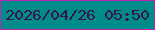 文字の大きさ：5、枠の色：bf26b2、背景の色：018c8c、文字の色：381748 無料ブログパーツのブログ時計