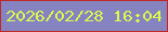 文字の大きさ：5、枠の色：bf2824、背景の色：8584c0、文字の色：def84c 無料ブログパーツのブログ時計