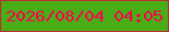 文字の大きさ：2、枠の色：bf2b33、背景の色：4aac16、文字の色：fd004f 無料ブログパーツのブログ時計