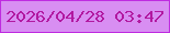 文字の大きさ：2、枠の色：bf2be0、背景の色：d88ef2、文字の色：b219a1 無料ブログパーツのブログ時計