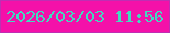 文字の大きさ：2、枠の色：bf2eb3、背景の色：f411a9、文字の色：42d9bf 無料ブログパーツのブログ時計