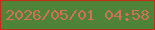 文字の大きさ：4、枠の色：bf2f18、背景の色：4e8338、文字の色：d17255 無料ブログパーツのブログ時計