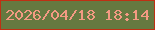 文字の大きさ：1、枠の色：bf3013、背景の色：667940、文字の色：f49a83 無料ブログパーツのブログ時計