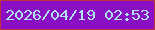 文字の大きさ：2、枠の色：bf313f、背景の色：8a0fc4、文字の色：b2e3ef 無料ブログパーツのブログ時計
