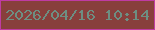 文字の大きさ：3、枠の色：bf3ba3、背景の色：883f3c、文字の色：6d8e82 無料ブログパーツのブログ時計
