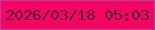 文字の大きさ：2、枠の色：bf3ba9、背景の色：f30560、文字の色：5d0941 無料ブログパーツのブログ時計