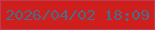文字の大きさ：1、枠の色：bf3c55、背景の色：cf1f1c、文字の色：4d6a88 無料ブログパーツのブログ時計