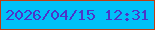 文字の大きさ：5、枠の色：bf3d10、背景の色：00c1f8、文字の色：4d34c9 無料ブログパーツのブログ時計