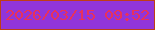 文字の大きさ：2、枠の色：bf3e15、背景の色：9135d9、文字の色：e8315b 無料ブログパーツのブログ時計