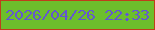 文字の大きさ：1、枠の色：bf3e1b、背景の色：6dbe2c、文字の色：6357d0 無料ブログパーツのブログ時計