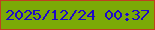 文字の大きさ：2、枠の色：bf4120、背景の色：7baa07、文字の色：1e0ac9 無料ブログパーツのブログ時計