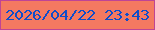 文字の大きさ：2、枠の色：bf4495、背景の色：f47961、文字の色：0e4dcb 無料ブログパーツのブログ時計