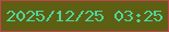 文字の大きさ：2、枠の色：bf4551、背景の色：5e5f12、文字の色：4fd79e 無料ブログパーツのブログ時計