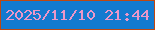 文字の大きさ：3、枠の色：bf4710、背景の色：137acf、文字の色：eb97c8 無料ブログパーツのブログ時計