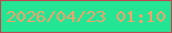 文字の大きさ：2、枠の色：bf4952、背景の色：23e594、文字の色：f7a26d 無料ブログパーツのブログ時計