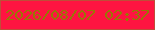 文字の大きさ：1、枠の色：bf4d38、背景の色：fe1441、文字の色：987805 無料ブログパーツのブログ時計