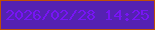 文字の大きさ：4、枠の色：bf4f06、背景の色：5521b2、文字の色：7814f4 無料ブログパーツのブログ時計
