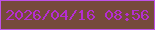 文字の大きさ：5、枠の色：bf51e8、背景の色：764a3b、文字の色：b52dd1 無料ブログパーツのブログ時計