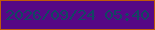文字の大きさ：2、枠の色：bf5a09、背景の色：560885、文字の色：124762 無料ブログパーツのブログ時計