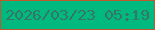 文字の大きさ：4、枠の色：bf5a2e、背景の色：00b97e、文字の色：377661 無料ブログパーツのブログ時計