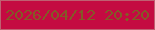 文字の大きさ：4、枠の色：bf6071、背景の色：c40b41、文字の色：835b26 無料ブログパーツのブログ時計