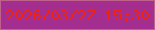 文字の大きさ：1、枠の色：bf618a、背景の色：a42d90、文字の色：ee2410 無料ブログパーツのブログ時計