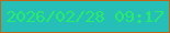 文字の大きさ：4、枠の色：bf6619、背景の色：25bfb7、文字の色：26ec69 無料ブログパーツのブログ時計