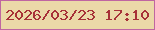 文字の大きさ：2、枠の色：bf66a1、背景の色：ebd9a8、文字の色：a73138 無料ブログパーツのブログ時計
