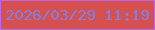文字の大きさ：3、枠の色：bf66ee、背景の色：d5504e、文字の色：847ee2 無料ブログパーツのブログ時計