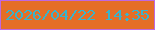 文字の大きさ：3、枠の色：bf68e0、背景の色：e56e27、文字の色：38b4cc 無料ブログパーツのブログ時計