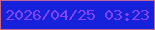 文字の大きさ：5、枠の色：bf6996、背景の色：1521da、文字の色：8544f4 無料ブログパーツのブログ時計