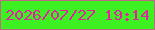 文字の大きさ：2、枠の色：bf6a85、背景の色：3df021、文字の色：e322a1 無料ブログパーツのブログ時計