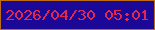 文字の大きさ：5、枠の色：bf6d14、背景の色：1c0897、文字の色：e22850 無料ブログパーツのブログ時計
