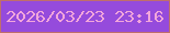 文字の大きさ：3、枠の色：bf6e6b、背景の色：954bdc、文字の色：f2a6db 無料ブログパーツのブログ時計