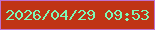 文字の大きさ：3、枠の色：bf71ce、背景の色：c03415、文字の色：7ef9b6 無料ブログパーツのブログ時計