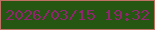 文字の大きさ：2、枠の色：bf7264、背景の色：255712、文字の色：92256f 無料ブログパーツのブログ時計
