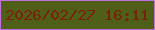 文字の大きさ：3、枠の色：bf72df、背景の色：4f5f18、文字の色：78220e 無料ブログパーツのブログ時計