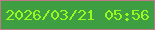 文字の大きさ：2、枠の色：bf7887、背景の色：3e9e42、文字の色：97f921 無料ブログパーツのブログ時計