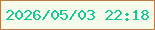 文字の大きさ：2、枠の色：bf7946、背景の色：f6fbeb、文字の色：16c797 無料ブログパーツのブログ時計