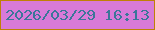 文字の大きさ：5、枠の色：bf8006、背景の色：d87ad8、文字の色：3b7699 無料ブログパーツのブログ時計