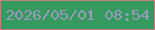 文字の大きさ：2、枠の色：bf8182、背景の色：359a5e、文字の色：9d98bf 無料ブログパーツのブログ時計