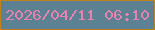 文字の大きさ：3、枠の色：bf821c、背景の色：5c8193、文字の色：e682b0 無料ブログパーツのブログ時計