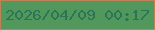 文字の大きさ：5、枠の色：bf8256、背景の色：52975c、文字の色：297556 無料ブログパーツのブログ時計